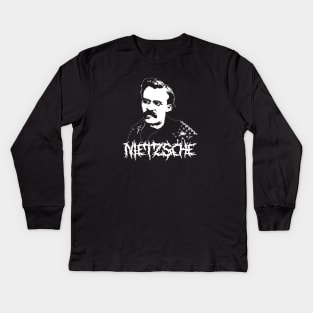 Nietzsche is Metal Kids Long Sleeve T-Shirt